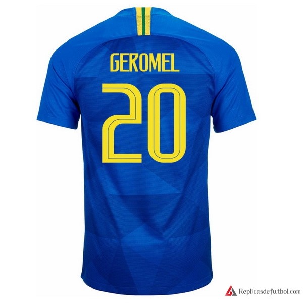 Camiseta Seleccion Brasil Segunda equipación Geromel 2018 Azul